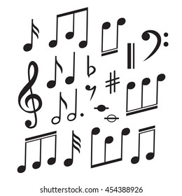 Colección Music Notes. Ilustración del vector