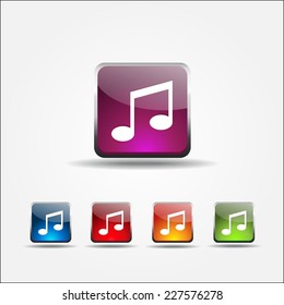 Music Notes Colorful Vector Icon Design