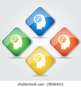 Music Notes Colorful Vector Icon Design