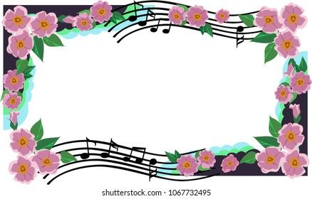 
music notes and colors