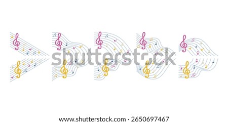 Music Notes Corner Vector Collection