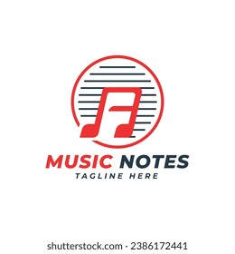 Music Notes creative logo mark design concept