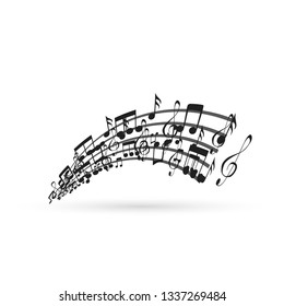 Music notes, design element,