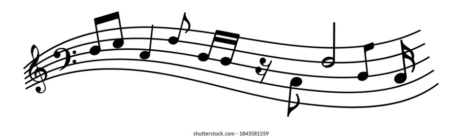 Music notes, design element, vector illustration