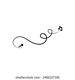 Music notes, music design elements, concept vector illustration.