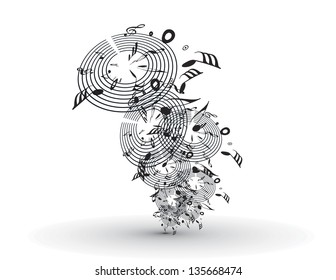 Music notes for design use, vector illustration