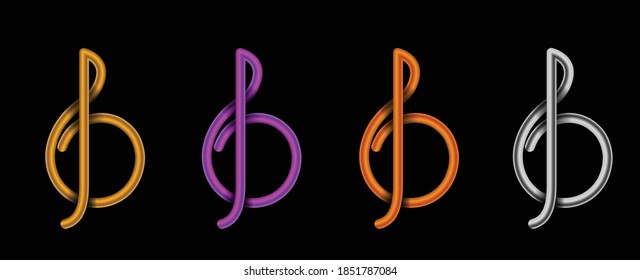 Music notes for design use, vector illustration