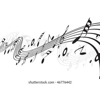 Music notes  for design use, vector illustration
