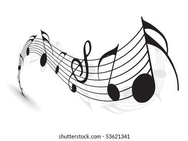 Music notes for design use, vector illustration