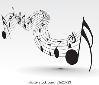 Music notes for design use, vector illustration