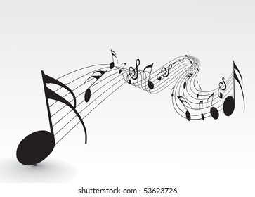 Music notes for design use, vector illustration.