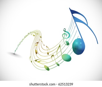 Music notes for design use, vector illustration