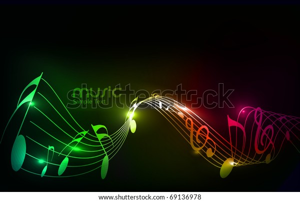 Music Notes Design Use Vector Illustration Stock Vector (Royalty Free ...