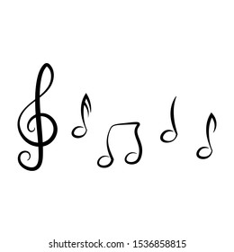 Music notes design, vector illustration.