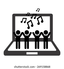 music notes design, vector illustration eps10 graphic 