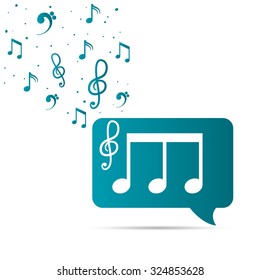 Music notes design, vector illustration eps10