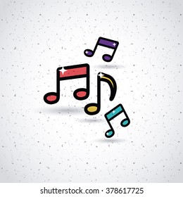 music notes design, vector illustration eps10 graphic 