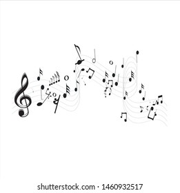 Music Notes Design,Vector illustration Design.