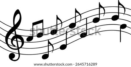 Music Notes Digital EPS Vector graphics File