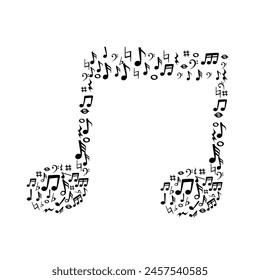 Music Notes Drawing Vector, musical clef notes