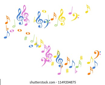 Music Notes Falling Down Vector Confetti Stock Vector (Royalty Free ...