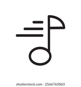 Music notes fast.Music simbol. Musicnotes icons. Black treble clef, note, sharp, natural, flat, measure, bar, stave and other. Musical notes icons - stock vector. stock illustration