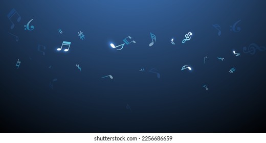 Music notes flying vector backdrop. Audio recording elements explosion. Classic music pattern. Modern notes flying silhouettes with pause. Album cover graphic design.