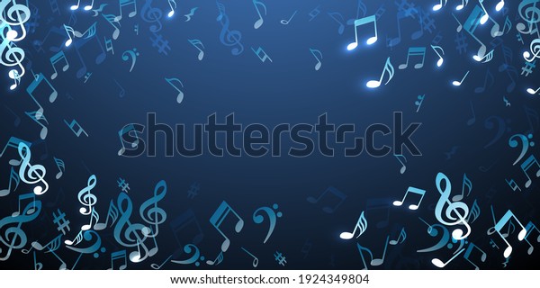 Music Notes Flying Vector Background Melody Stock Vector (Royalty Free ...