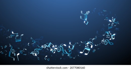 Music Notes Flying Vector Design Melody Stock Vector (Royalty Free ...