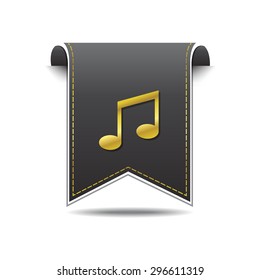 Music Notes golden Vector Icon Design