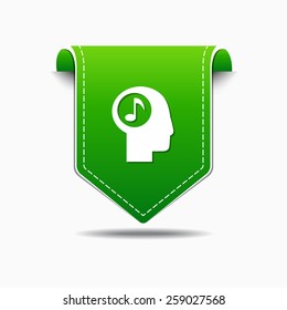 Music Notes Green Vector Icon Design