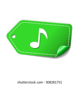 Music Notes Green Vector Icon Design