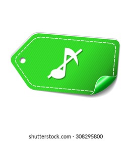 Music Notes Green Vector Icon Design