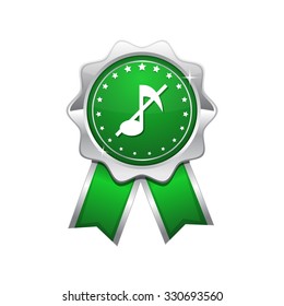 Music Notes Green Vector Icon Design