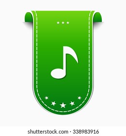 Music Notes Green Vector Icon Design