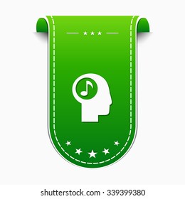 Music Notes Green Vector Icon Design