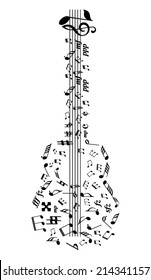 Music notes guitar
