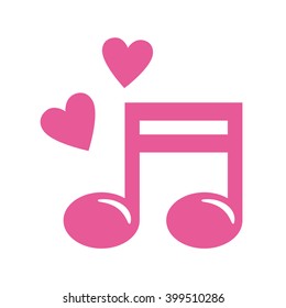 Music Notes Heart Vector Icon Color Stock Vector (Royalty Free ...