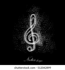 Music notes Icon background easy all editable