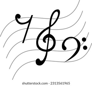 Music notes icon for music day