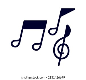 music notes icon design over white