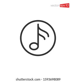 Music Notes Icon Design Vector