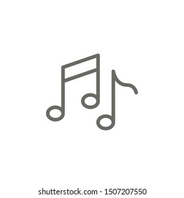 Music, notes icon. Element of theater icon. Thin line icon