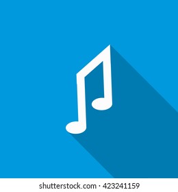 Music notes icon, flat style