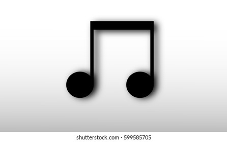 Music notes icon isolated on a white background. Vector design. Flat icon.Concept of music. 