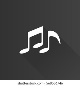 Music notes icon in Metro user interface color style. Musical crotchets quaver