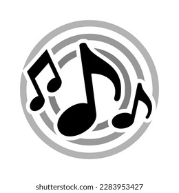 Music notes icon. Musical key signs. Vector symbols on white background.