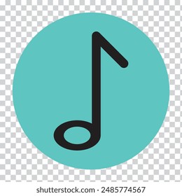 Icono de notas musicales. Señales musicales. Símbolos de Vector sobre fondo blanco.Conjunto de iconos de notas musicales, Símbolo de notas musicales, Ilustración vectorial.