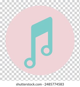 Icono de notas musicales. Señales musicales. Símbolos de Vector sobre fondo blanco.Conjunto de iconos de notas musicales, Símbolo de notas musicales, Ilustración vectorial.