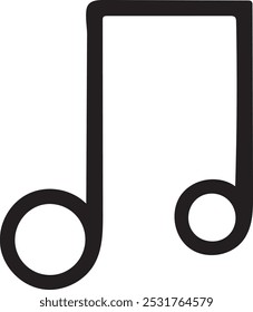 Ícone de notas musicais. Teclas de sinais musicais